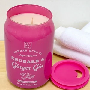Vela perfumada de ginebra de ruibarbo y jengibre de Sundae Scents | Divertido diseño de lata de refresco | - Imagen 1 de 8