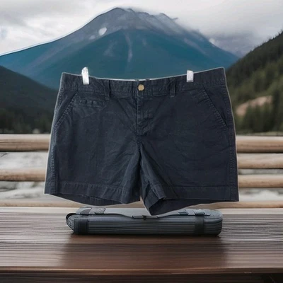 Pantalones cortos informales Old Navy negros tiro bajo para mujer cintura 14 36 Foto 1 de 4