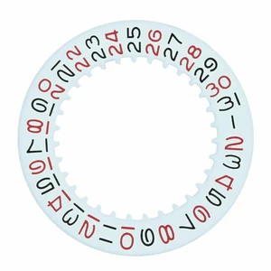 DISCO DE FECHA PARA ROLEX 3030-3035 MOVIMIENTO BLANCO CON NÚMEROS ALTERNOS ROJO/NEGRO - Imagen 1 de 2