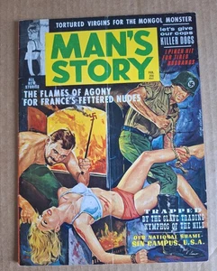 MAN'S STORY FEB 1963 VOL 4 NO 2 MAGAZINES WWII CVR EASTMAN ART RARE - Picture 1 of 6