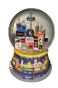 Globo de nieve cuadrado Millennium Times de Nueva York Broadway 2000 decoración - Imagen 1 de 5