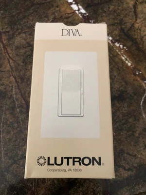 Interruptor de luz Lutron Diva atenuador preestablecido de 3 vías, almendra, nuevo en caja Foto 1 de 2