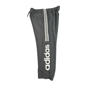 Pantalones deportivos Adidas 3 bandas con logotipo gris carbón para hombre 4XL forrados de vellón - Imagen 1 de 12