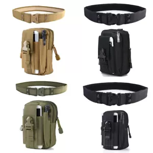 2 piezas / Kit Bolsa De Cinturón De Teléfono Molle Táctica Cintura Ajustable Militar - Imagen 1 de 16
