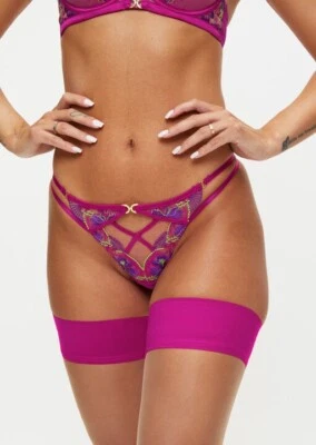 Tanga de cuerda Ann Summers Passion talla 10 rosa brillante Foto 1 de 4