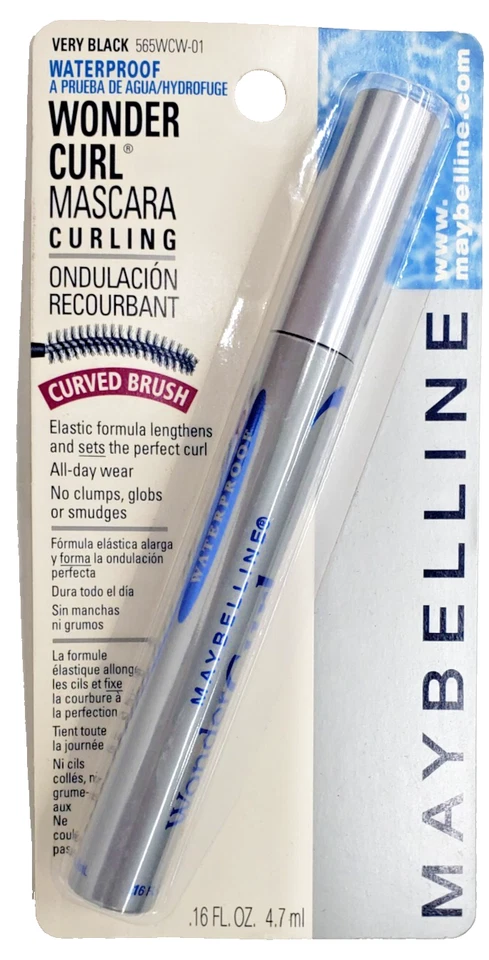 NEW MAYBELLINE WONDER CURL WATERPROOF Mascara-565WCW-01 VERY BLACK - Image 1 of 1