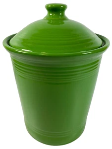 HOMER LAUGHLIN HLC FIESTA SHAMROCK GREEN 10 1/8" TALL KITCHEN CANISTER WITH LID - Picture 1 of 9