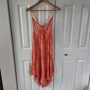 Intimate Free People Damen Kleid Größe S Orange/Weiß Ärmellos Dress - Bild 1 von 12