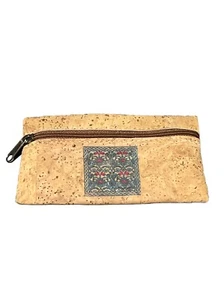 Kork Geldbörse, Portugal Souvenir Geldbörse, Naturkork Münzbörse Reißverschluss - Bild 1 von 6