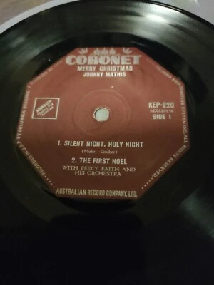 Johnny Mathis ‎– Merry Christmas E.P.   7" Vinyl  - Image 1 of 4