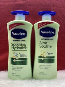 2pk Vaseline Intensive Care Aloe Soothing Hydration Lotion 20.3 floz each NEW - Picture 1 of 1
