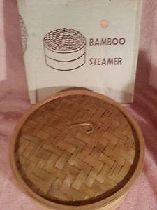 CHINESE BAMBOO STEAMER NIB - Picture 1 of 3