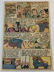 1971 LEE RIDER Lee blue jeans cartoon ad ~ A Starring Role - Picture 1 of 1