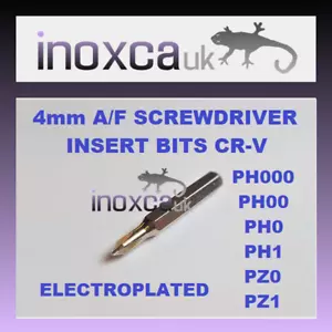 4 mm A/F PH & PZ BITS CR-V STAHL GALVANISIERT 28 mm LANG MINI MIKRO / BIT HALTER - Bild 1 von 16