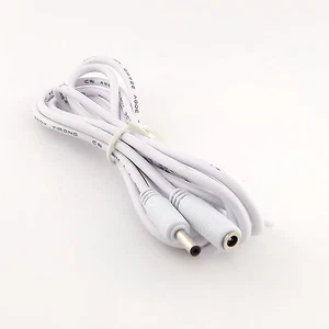 DC Power 3.5mm x 1.35mm Female to Male Camera Extension Adapter Cable 5ft White - Picture 1 of 5