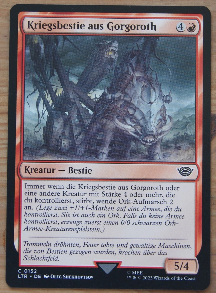 Magic The Gathering  Herr der Ringe  Kriegsbestie aus Gorgoroth  152  DE - Bild 1 von 1