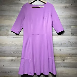 Boden Fit & Flare Midikleid Gr. 12 Lavendel Lila Ponte Strick dehnbar gefüttert - Bild 1 von 9