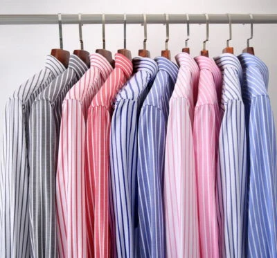 Mens Oxford Stripe Shirt Button Down Collar Office or Casual,Single Long Sleeve - Image 1 of 4