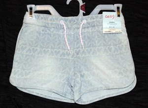 Cat & Jack Girls' Heart Jean Shorts - Medium 7/8 - Picture 1 of 1