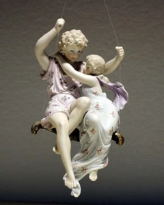 ANTIQUE 'DOUBLE SWINGER' FIGURINE - From Jim Fernando Collection - Picture 1 of 14