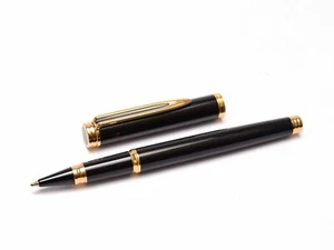 Waterman Gentleman Rollerball Pen Bordeaux Lacquer & Gold In Box Mint * - Picture 1 of 2