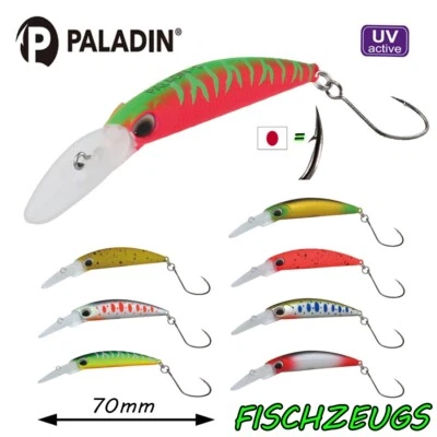 Paladin Wobbler Sticky UV Forelle Crankbait UV Maruto Einzelhaken Hardbait - Bild 1 von 3
