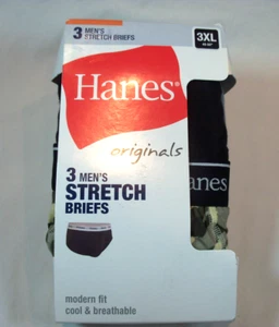 Hanes Mens Stretch Briefs Size 3XL Underwear Moisture-Wicking 3-Pack Camo - Picture 1 of 4