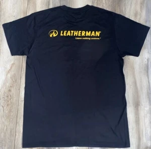 LEATHERMAN T-shirt uomo taglia large logo Leave Nothing Undone uomo nera - Foto 1 di 13