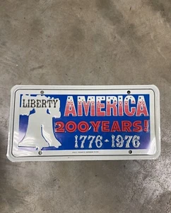 Placa de licencia de refuerzo de metal Bicentennial 1976 - Maple Co Tennessee - Imagen 1 de 4