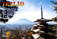 HAM RADIO CQ QSL QSO POSTCARD JR2LJO MIE JAPAN 2019 MT FUJI  CITY AERIAL VIEW