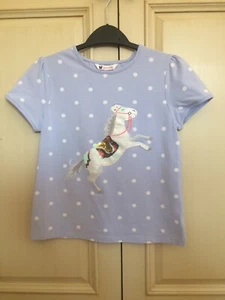 Girl’s Blue Horse T-Shirt - Picture 1 of 3