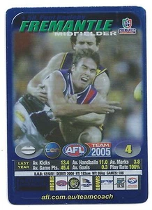 2005 Teamcoach Blue Star Premium Prize Card (58) Paul HASLEBY Fremantle - Picture 1 of 1