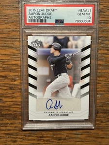 2015 Leaf Draft Aaron Judge handsigniert - GEM MINT 10 - Bild 1 von 4