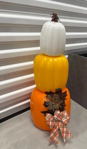 Stapelbarer Kürbis 24 Zoll hoch 3 Stück Kunststoff - Bild 1 von 3