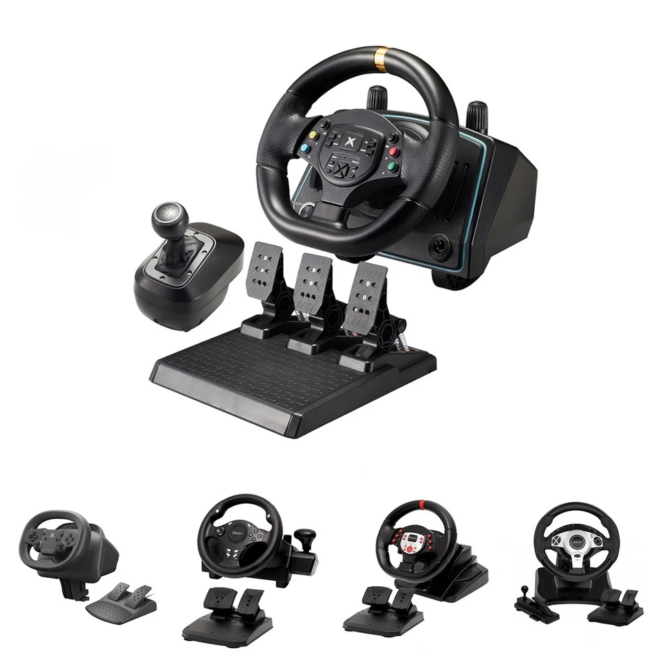 DOYO 7 types Universal Gaming Steering Wheel With Pedals & Shifter Fast Deliver - Image 1 of 1