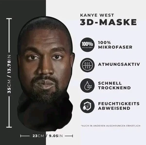 Realistische Kayne West Maske 3D-Druck - Bild 1 von 3