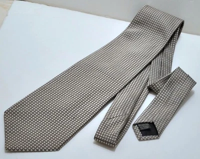 Banana Republic Mens 100% Silk Neck Tie Necktie Brown Gold 58" - Image 1 of 3