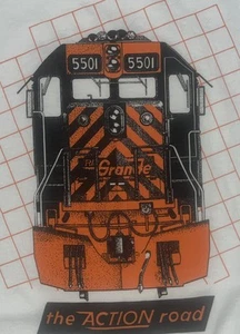 Vintage Rio Grande 5501 DRGW Locomotive Single Stitch T-shirt USA Made Size XL - Picture 1 of 10