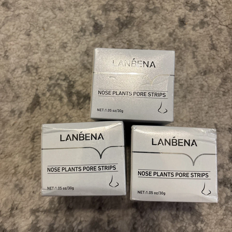 3 BOXES Lanbena Nose Plants Pore Black Head Strips 1.05 oz Exp 7/8/26 - Image 1 of 1