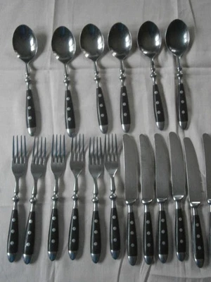 18 tlg. Besteck mit Genietetem Griff, " Cult" Rostfrei - Bild 1 von 4