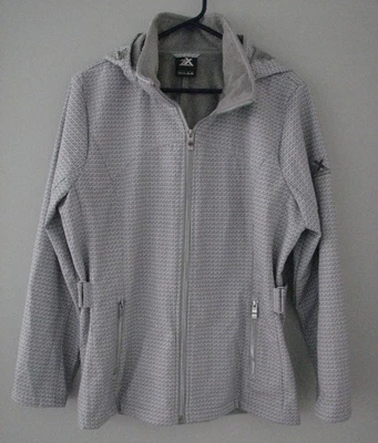 Chaqueta Zeroxposur Forrada de Felpa Suave Cremallera Completa Extraíble Capucha Gris Para Mujer XL Foto 1 de 4