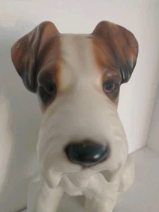 Ceramic Fox Terrier Dog Figurine 9 Inch Japan Vintage 206a Cl - Picture 1 of 9