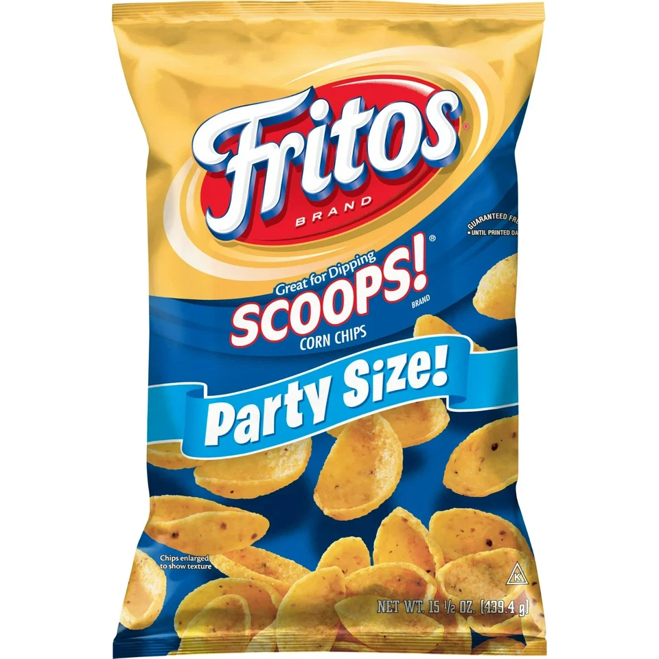 FRITOS Scoops Corn Snacks Party Size 15.5 Oz Bag