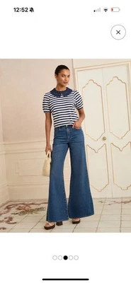 Mango Flare Jeans Light Blue Denim EUR 40 UK 12 Regular Length 40 Inside Leg 29 - Image 1 of 4