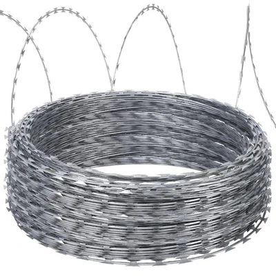 250Ft/500Ft Length 5-Roll/10-Roll Razor Barbed Wire for Fence,Farm, Garden, Home - Image 1 of 4