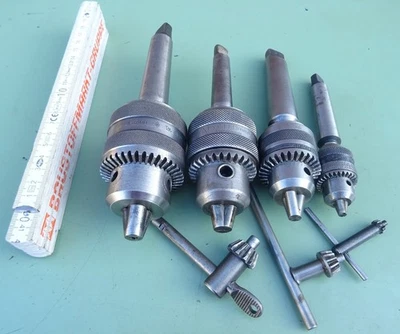 4 Zahnkranzbohrfutter 0,5-6 10 1-13 3-16 MK Kegeldorn B Schnellspann Bohrfutter - Bild 1 von 2