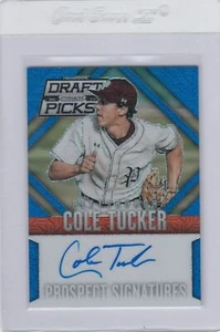 2014 PANINI PRIZM COLE TUCKER BLUE MOJO PRIZMS ROOKIE ON CARD AUTO #D75 ROCKIES - Foto 1 di 1
