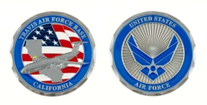 Travis Air Force Base Challenge Coin - Picture 1 of 1