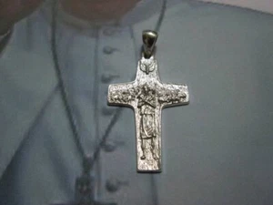 Pope Francis Cross the Good Sheperd replica to scale-cm. 4-Sterling Silver 925 - Picture 1 of 5