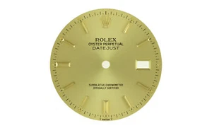 Rolex Datejust Zifferblatt goldfarben Durchmesser 28,00 mm Uhrenzubehör 842439 - Bild 1 von 1